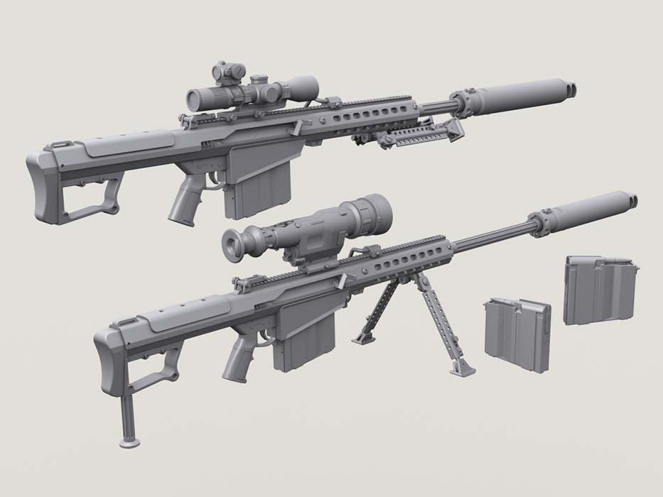 1/35 M107 巴雷特远程狙击步枪(QDL消声器)