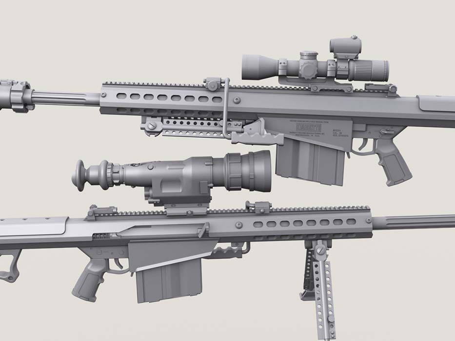 1/35 M107 巴雷特远程狙击步枪(QDL消声器)
