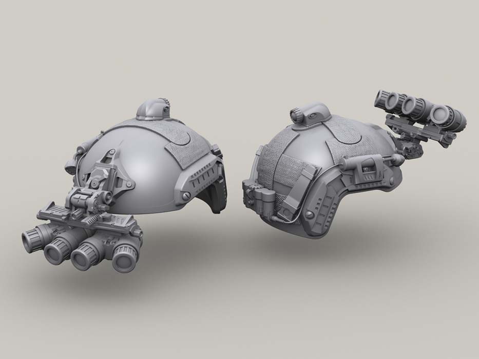 1/16 Ops-Core FAST 特战型头盔与夜视仪(3个)