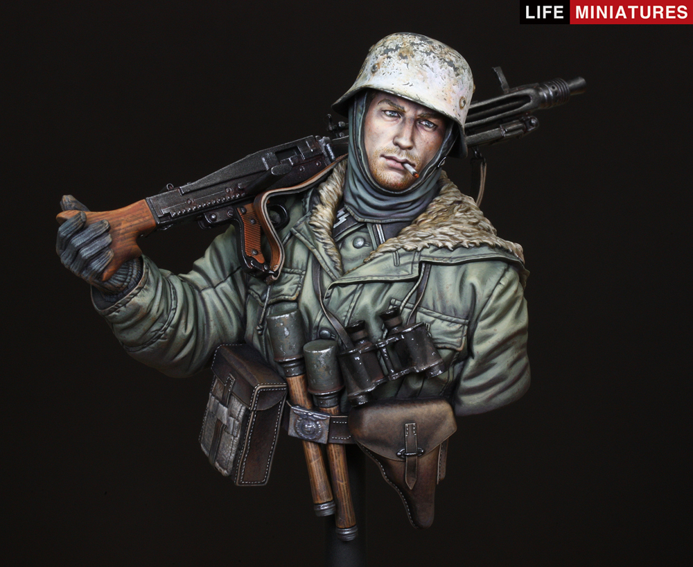1/10 二战德国MG42重机枪手"骷髅师, 哈尔科夫1943年"