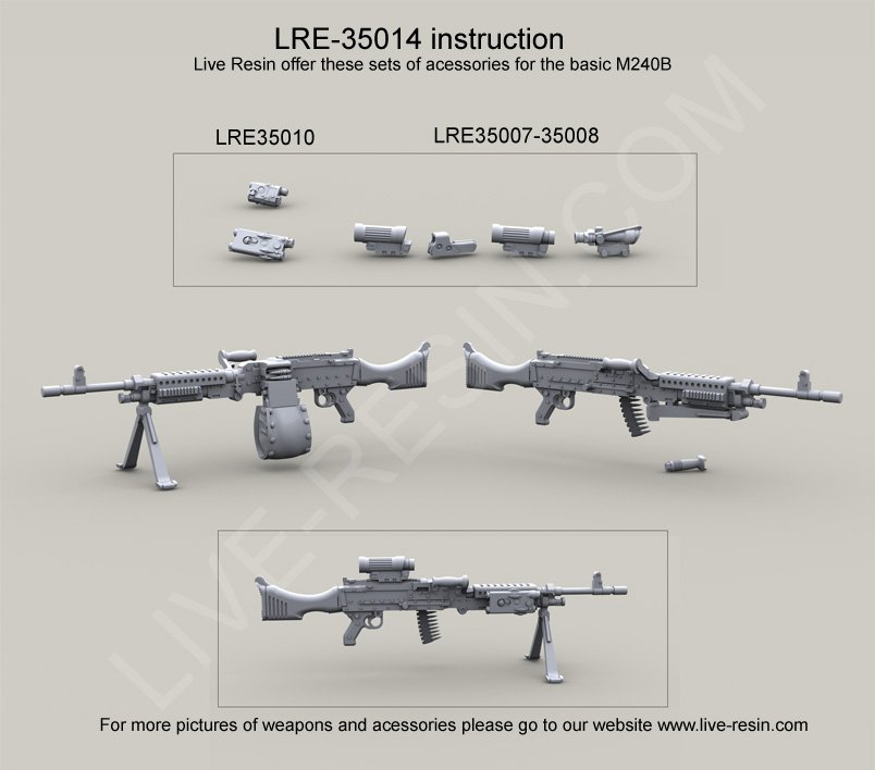 1/35 现代美国 M240B 班用自动武器(2)