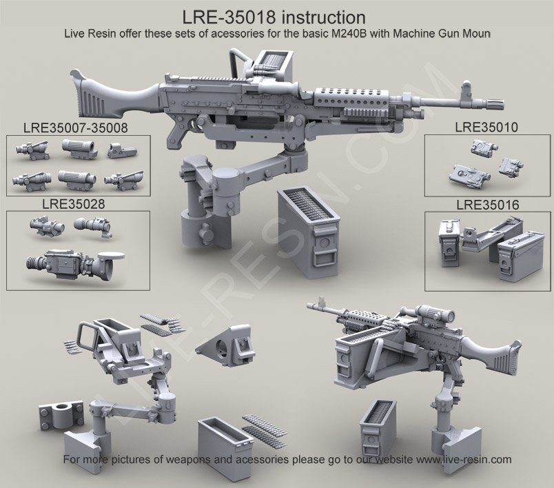 1/35 现代美国 M240B/M249 班用自动武器(5)