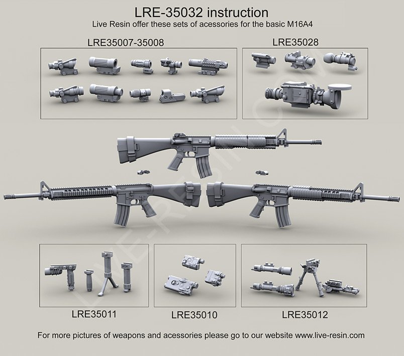 1/35 现代美国 M16A4 模块化武器系统自动步枪 - 点击图像关闭