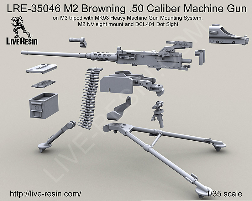 1/35 M2 Cal.50 勃朗宁机枪(M3 三脚支架)(2)