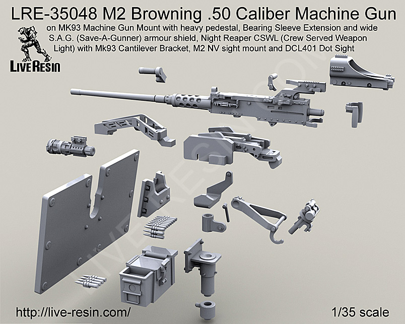 1/35 M2 Cal.50 勃朗宁机枪(M93 枪座)(2)