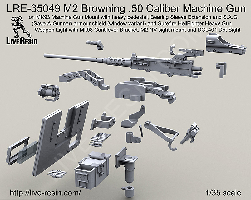 1/35 M2 Cal.50 勃朗宁机枪(M93 枪座)(3)