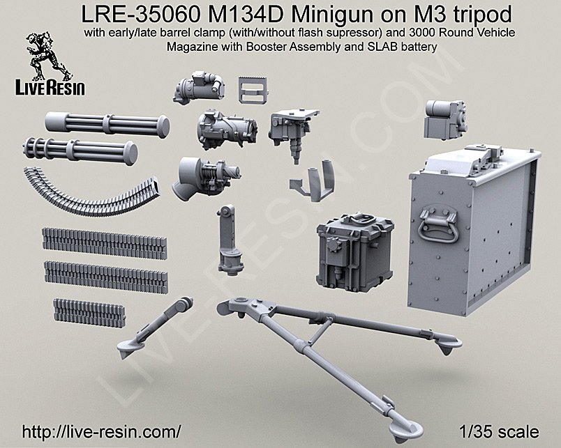 1/35 M134D 米尼岗机枪(M3 三脚支架) 1/35 M134D 米尼岗机枪(M3 三脚支架)