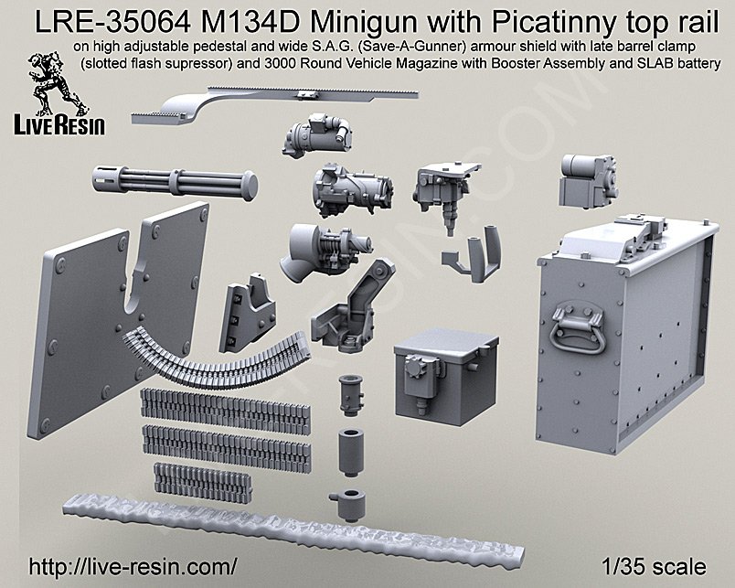 1/35 M134D 米尼岗机枪(M89A 安装组件)(2) - 点击图像关闭