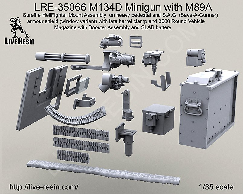 1/35 M134D 米尼岗机枪(M89A 安装组件)(2) - 点击图像关闭