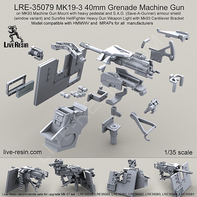 1/35 现代美国 MK19-3 40mm 榴弹发射器(5)