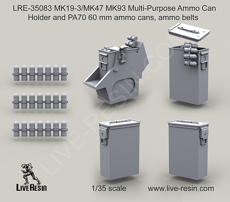 1/35 现代美国 MK19-3/MK47 M93型多用途弹药箱架 - 点击图像关闭