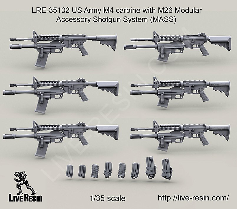 1/35 现代美国 M4 卡宾枪(M26 MASS) - 点击图像关闭