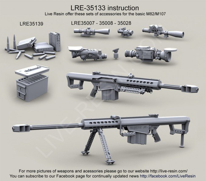 1/35 M82A1 Cal.50 巴雷特远程狙击系统