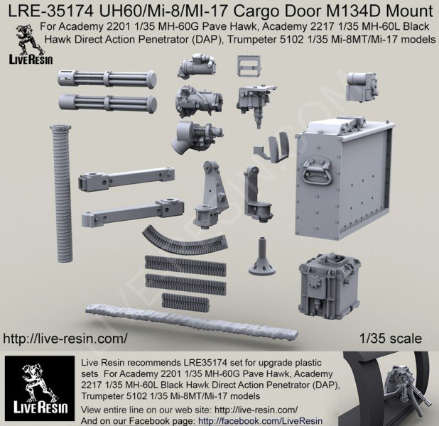 1/35 M134D 米尼岗机枪(直升机舱门座) - 点击图像关闭