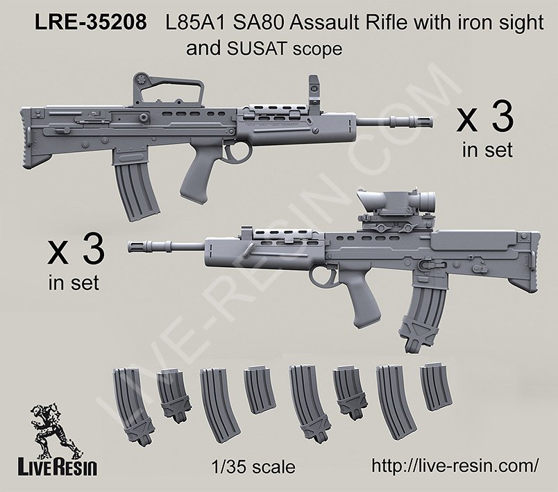 1/35 L85A1 SA80 突击步枪(SUSAT瞄准镜)