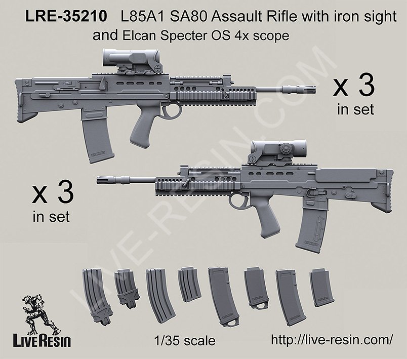 1/35 L85A1 SA80 突击步枪(幽灵瞄准镜)