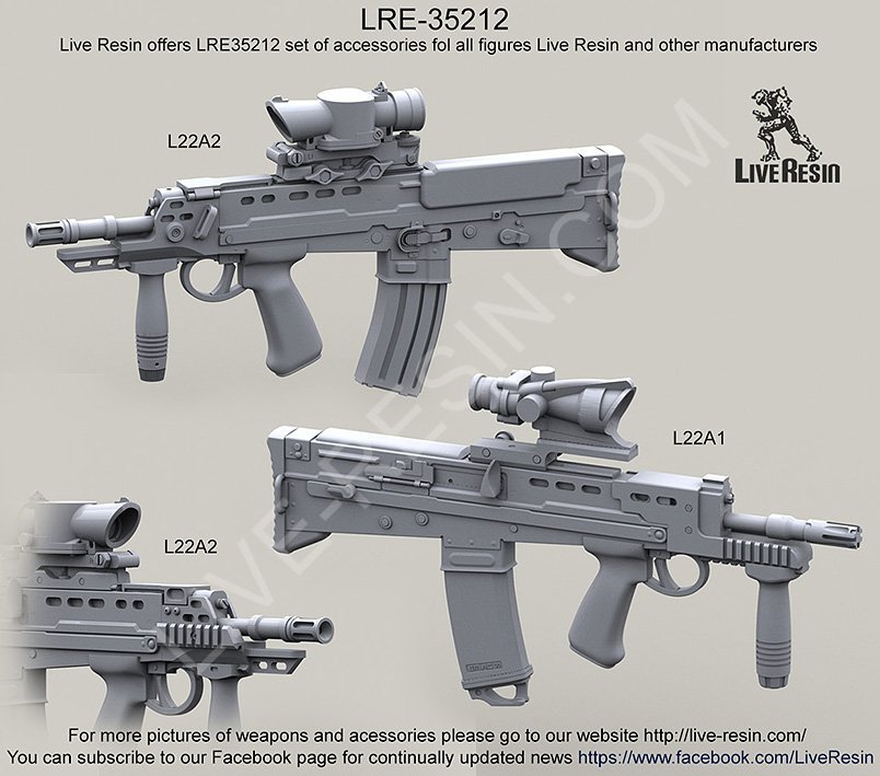 1/35 L22A1/A2 卡宾枪(SUSAT/ACOG瞄准镜)