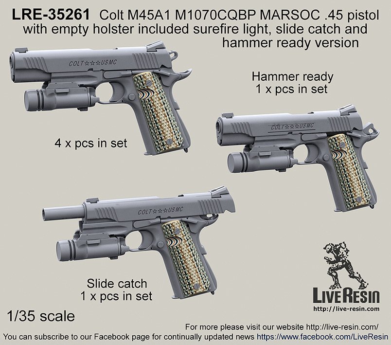 1/35 M45A1 M1070CQBP MARSOC Cal.45 柯尔特手枪(2) - 点击图像关闭