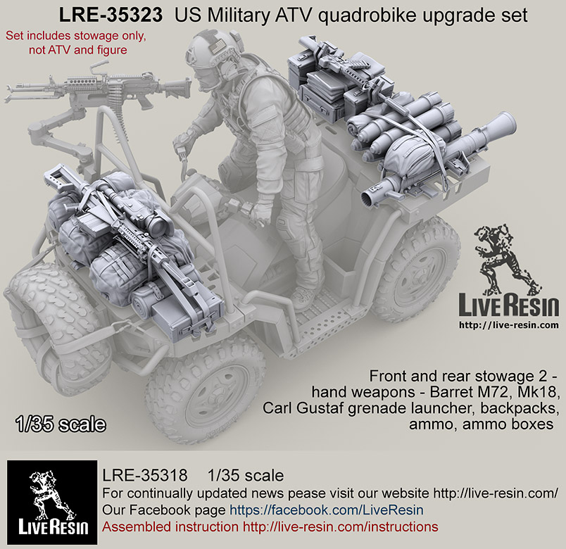 1/35 MV-850 ATV 全地形车装备配件改造件(车辆堆积物2)