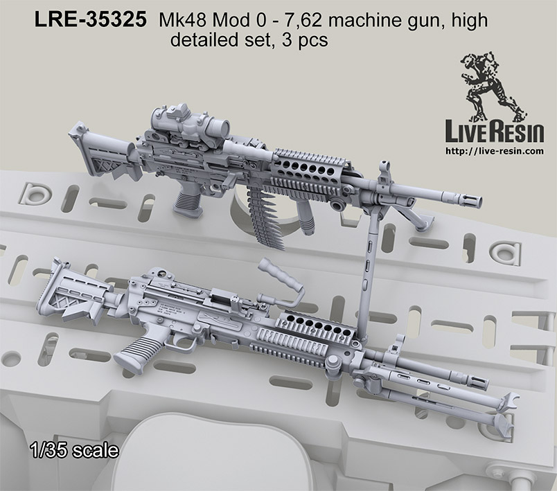 1/35 Mk48 Mod.0 7.62mm 轻机枪(3个)