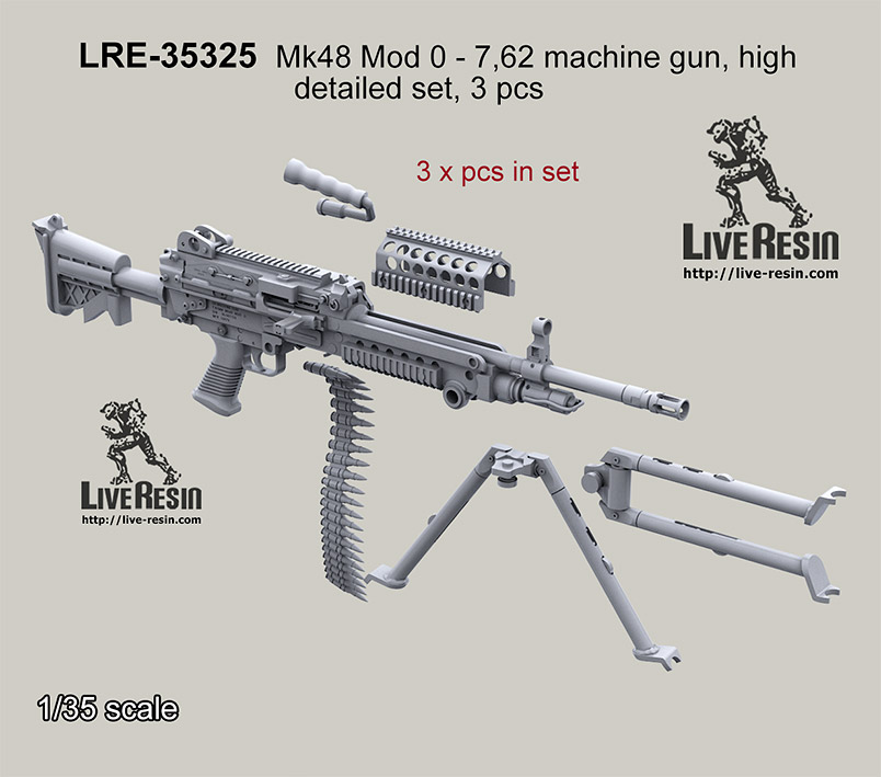 1/35 Mk48 Mod.0 7.62mm 轻机枪(3个) - 点击图像关闭