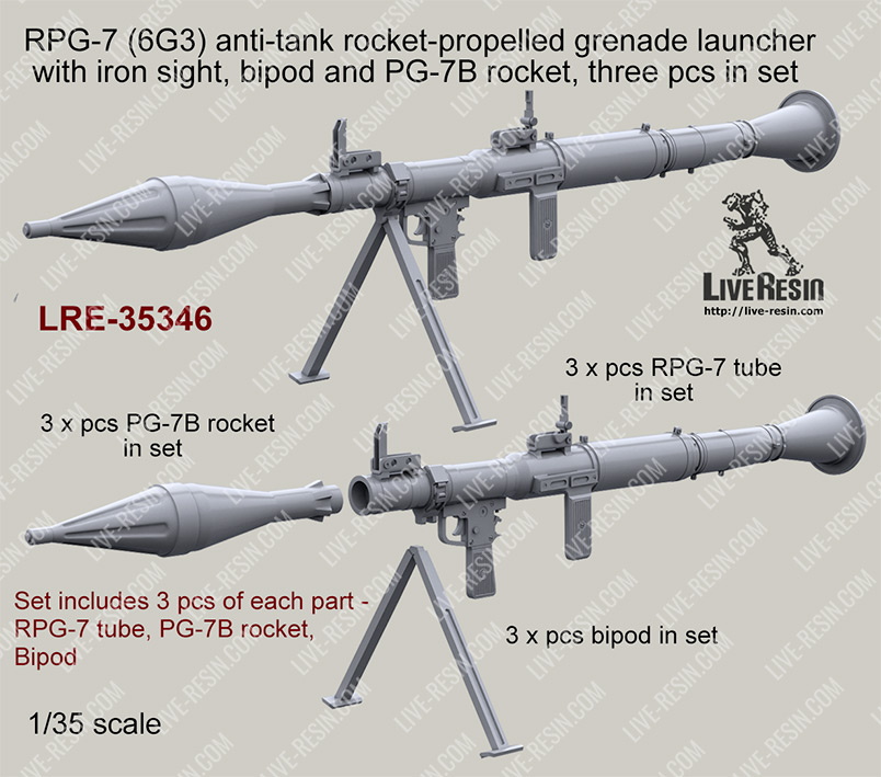 1/35 RPG-7 (6G3) 反坦克火箭筒(3个) - 点击图像关闭