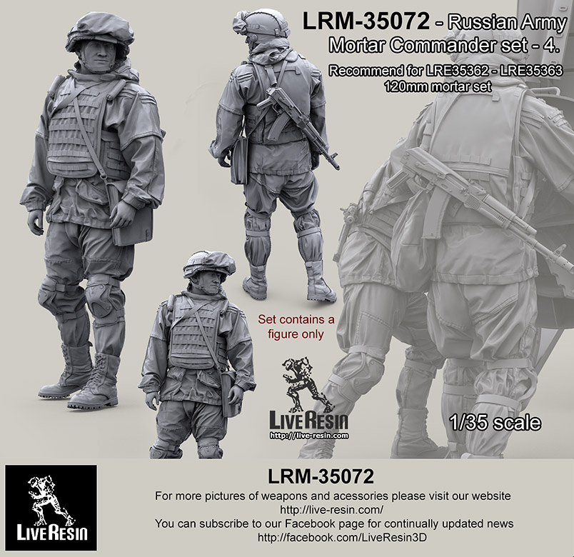 1/35 现代俄罗斯陆军迫击炮小队指挥官(4) 1/35 现代俄罗斯陆军迫击炮小队指挥官(4)