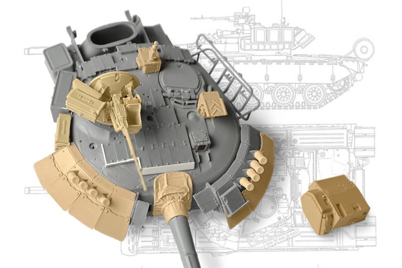 1/35 T-80UЕ-1 主战坦克改造件 1/35 T-80UЕ-1 主战坦克改造件