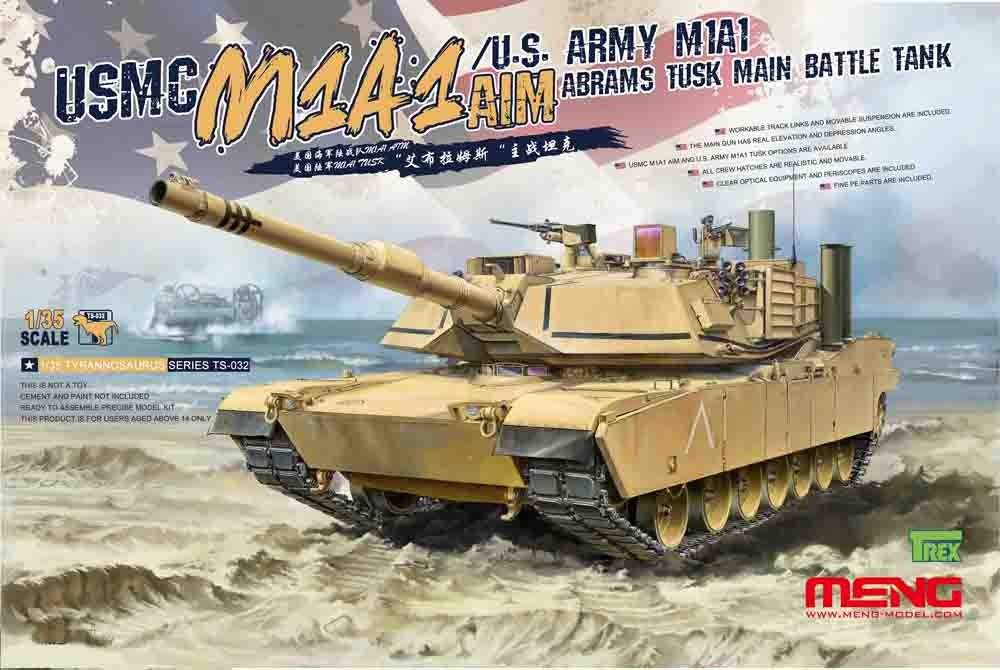 1/35 现代美国 M1A1 AIM (TUSK) 艾布拉姆斯主战坦克 - 点击图像关闭