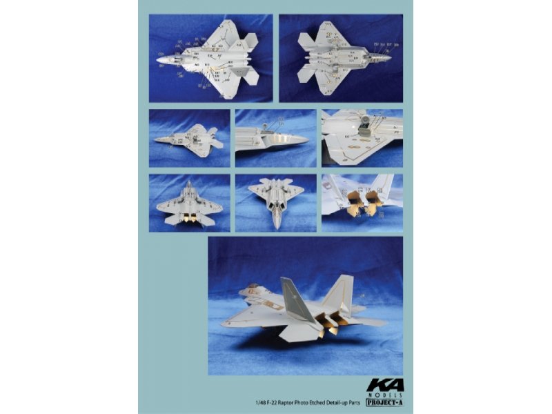 1/48 F-22 猛禽战斗机改造蚀刻片(配爱德美) - 点击图像关闭