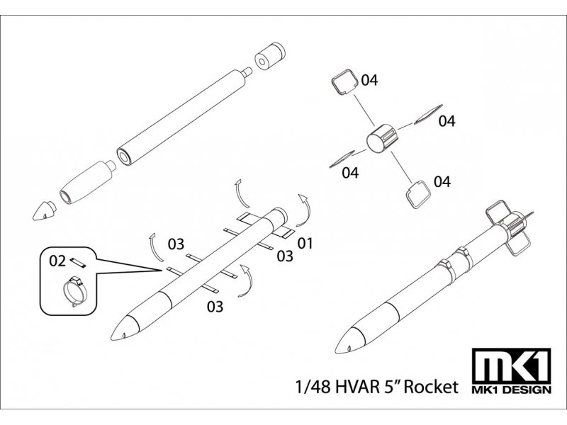 1/48 5英寸赫瓦尔火箭(4个) - 点击图像关闭