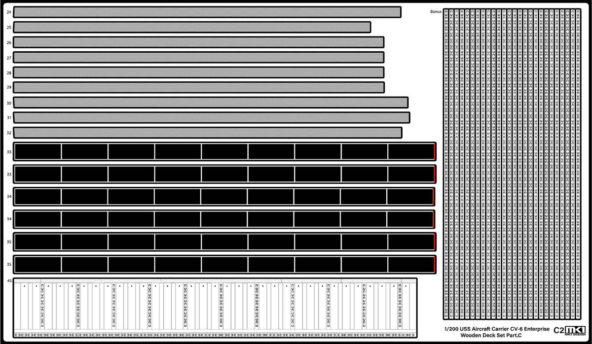 1/200 二战美国 CV-6 企业号航空母舰木甲板改造件(配小号手) - 点击图像关闭