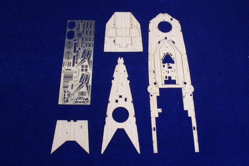 1/350 二战英国反击号战列巡洋舰木甲板改造件(配小号手)