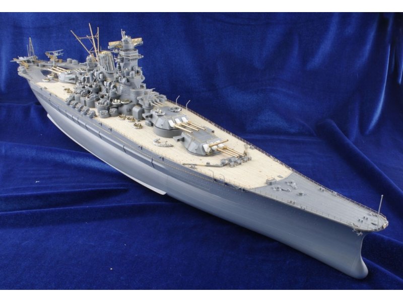 1/350 二战日本新大和号战列舰蚀刻片与木甲板改造件豪华版(配田宫78025)