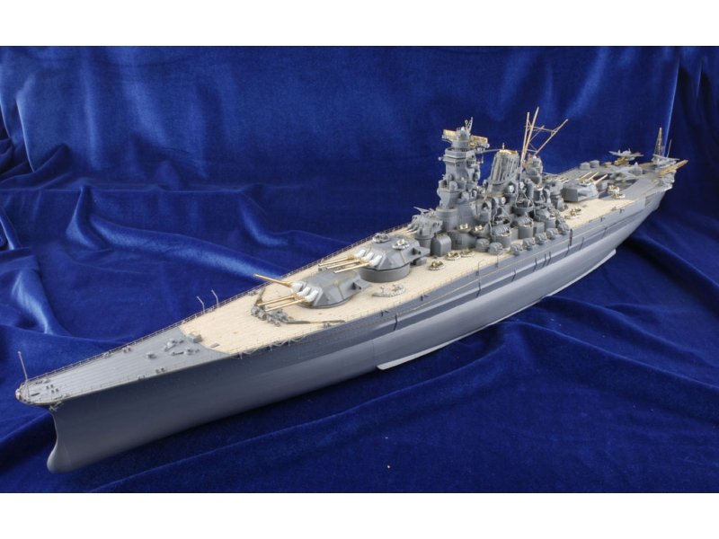 1/350 二战日本新大和号战列舰蚀刻片与木甲板改造件豪华版(配田宫78025)