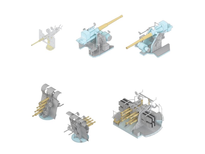 1/200 二战英国罗德尼号战列舰武器装备改造件 - 点击图像关闭