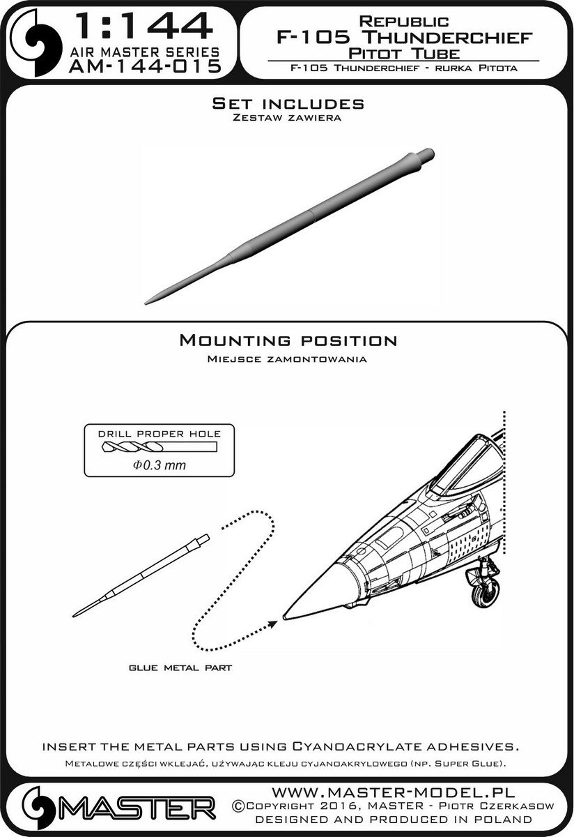 1/144 F-105 雷公战斗机空速管 - 点击图像关闭