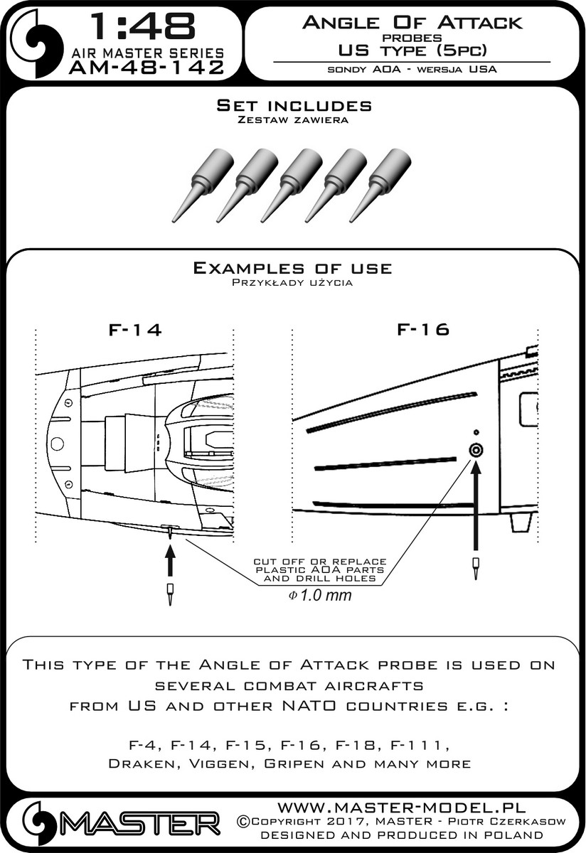 1/48 现代美国战斗机用探针(5支) - 点击图像关闭