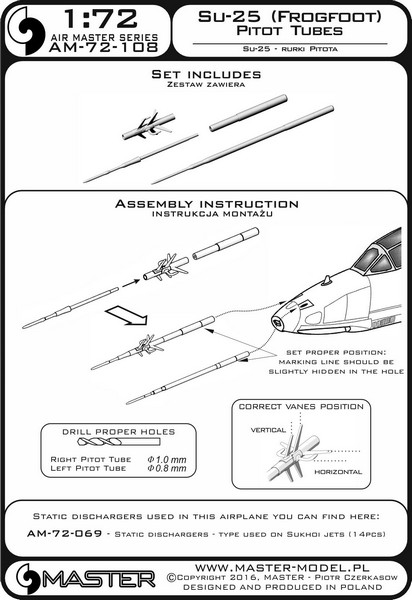 1/72 Su-25 蛙足攻击机空速管