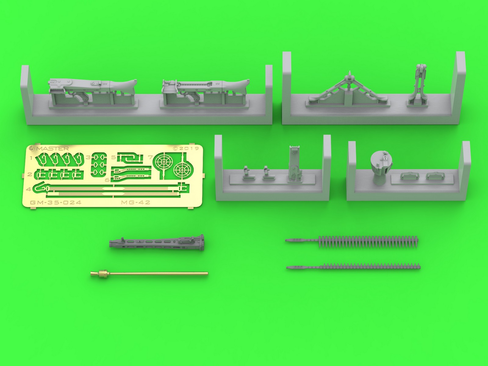 1/35 二战德国 MG42 7.92mm 重机枪树脂改造件