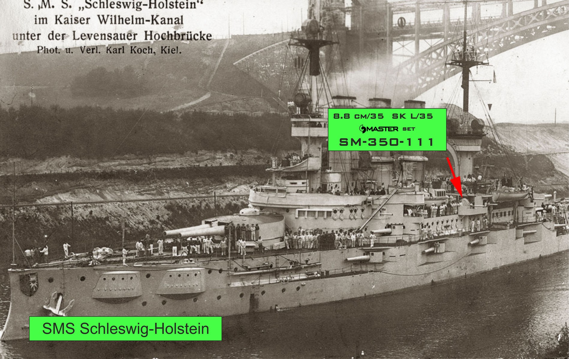 1/350 一战德国 8.8cm SK L/35 舰炮 - 点击图像关闭