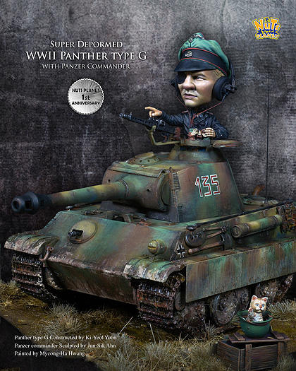 1/32 SD 二战德国战车指挥官与豹式中型坦克