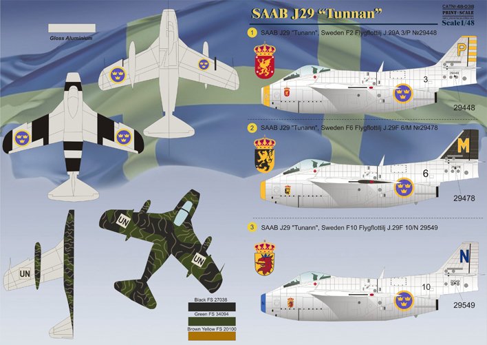 1/48 J-29 萨博圆桶战斗机