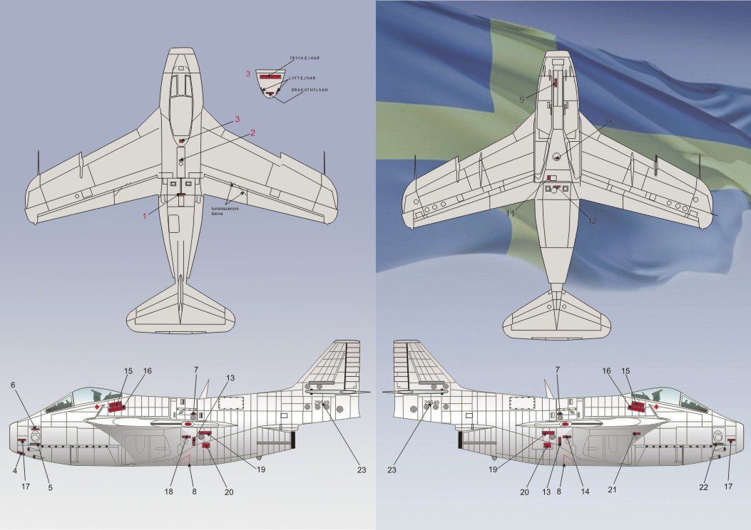 1/48 J-29 萨博圆桶战斗机