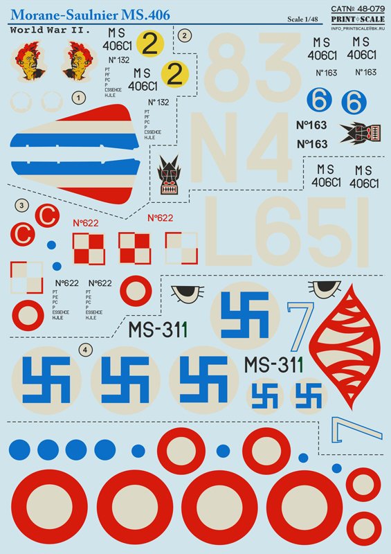 1/48 MS.406 莫拉纳索尼埃战斗机