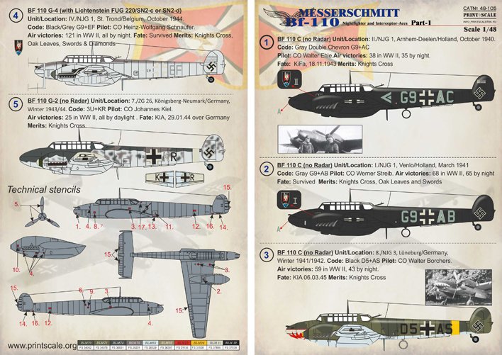 1/48 Me110 梅塞施密特重型战斗机(2)