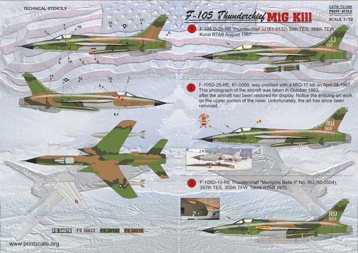 1/72 F-105 雷公战斗机"米格杀手"