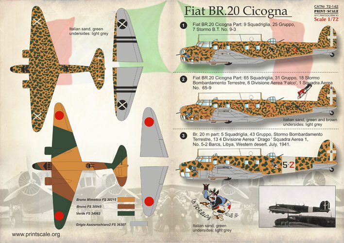 1/72 BR.20 菲亚特鹳式重型轰炸机