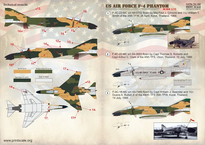 1/72 F-4 鬼怪II战斗机"美国空军"