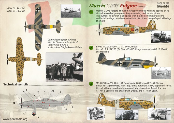 1/72 MC.202 马基闪电战斗机